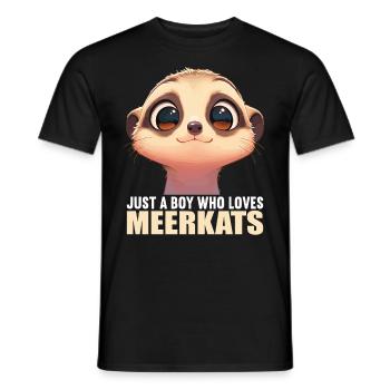 Meerkat Erdmännchen - T-shirt homme - noir - Devant - AI Model Male 178 light (178cm)