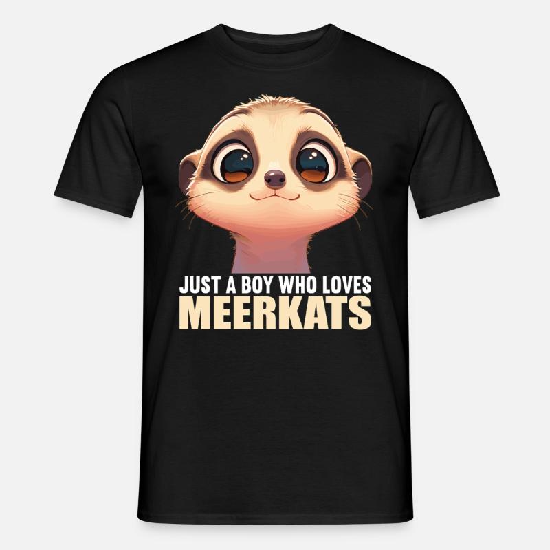 Meerkat Erdmännchen - Männer T-Shirt - Schwarz