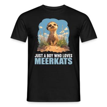 Meerkat Erdmännchen - T-shirt homme - noir - Devant - AI Model Male 178 light (178cm)