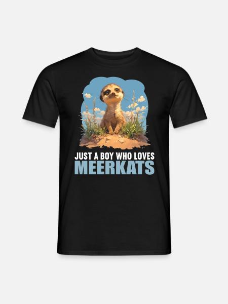 Meerkat Erdmännchen - Men's T-Shirt - black