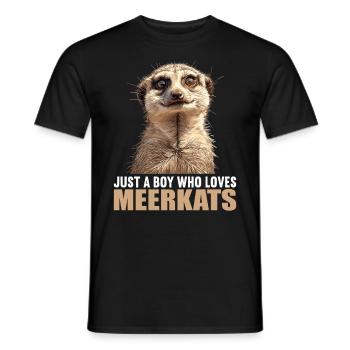 Meerkat Erdmännchen - Männer T-Shirt - Schwarz - Vorne - AI Model Male 178 light (178cm)