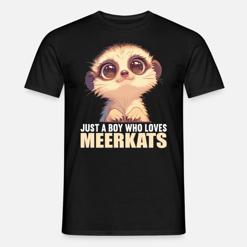 Meerkat Erdmännchen - Männer T-Shirt - Schwarz