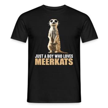 Meerkat Erdmännchen - T-shirt homme - noir - Devant - AI Model Male 178 light (178cm)