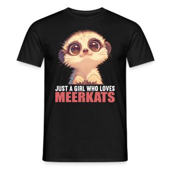Meerkat Erdmännchen - T-shirt homme - noir - Devant - AI Model Male 178 light (178cm)