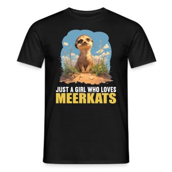 Meerkat Erdmännchen - T-shirt homme - noir - Devant - AI Model Male 178 light (178cm)