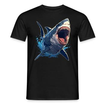 Megalodons Megalodon - Men's T-Shirt - black - Front - AI Model Male 178 light (178cm)