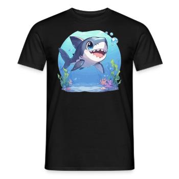 Grands requins blancs Grand requin blanc - T-shirt homme - noir - Devant - AI Model Male 178 light (178cm)