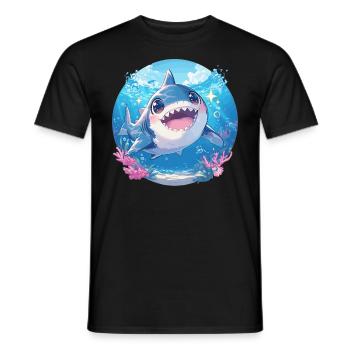 Great White Sharks Great White Shark - Men's T-Shirt - black - Front - AI Model Male 178 light (178cm)