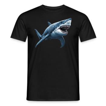Grands requins blancs Grand requin blanc - T-shirt homme - noir - Devant - AI Model Male 178 light (178cm)