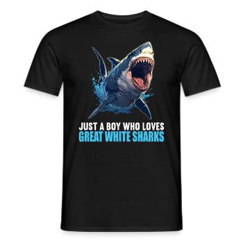 Grands requins blancs Grand requin blanc - T-shirt homme - noir - Devant - AI Model Male 178 light (178cm)
