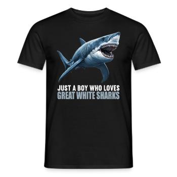 Weiße Haie Weißer Hai - Männer T-Shirt - Schwarz - Vorne - AI Model Male 178 light (178cm)