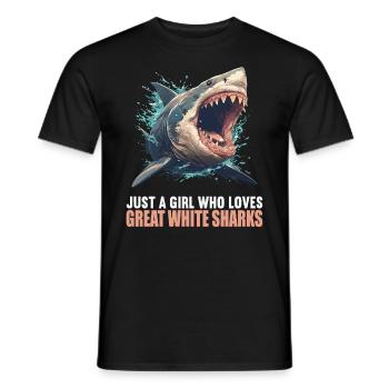 Grands requins blancs Grand requin blanc - T-shirt homme - noir - Devant - AI Model Male 178 light (178cm)