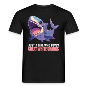 Great White Sharks Great White Shark - Men's T-Shirt - black - Front - AI Model Male 178 light (178cm)