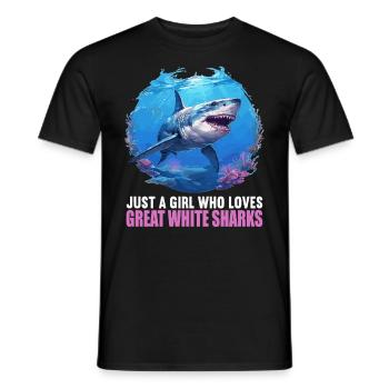 Grands requins blancs Grand requin blanc - T-shirt homme - noir - Devant - AI Model Male 178 light (178cm)