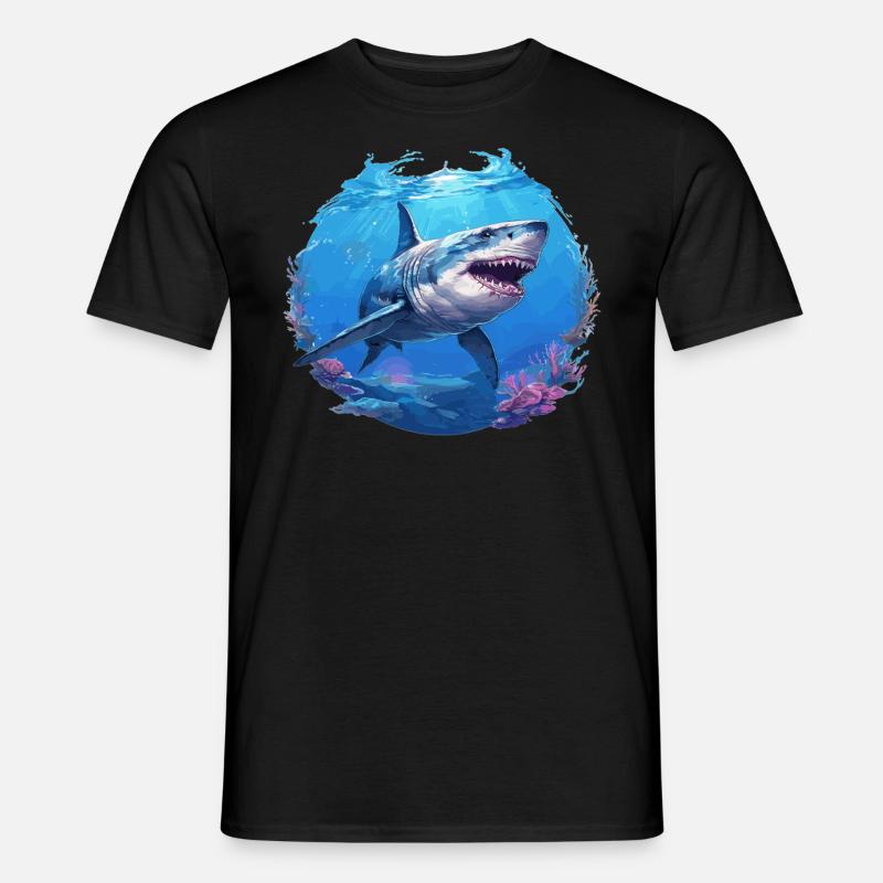 Haie Hai - Männer T-Shirt - Schwarz