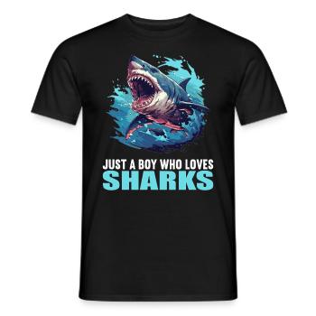 Requins Requin - T-shirt homme - noir - Devant - AI Model Male 178 light (178cm)