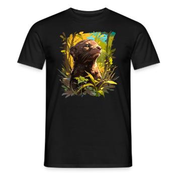 Nerze Nerz - Männer T-Shirt - Schwarz - Vorne - AI Model Male 178 light (178cm)