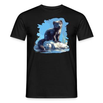Nerze Nerz - Männer T-Shirt - Schwarz - Vorne - AI Model Male 178 light (178cm)