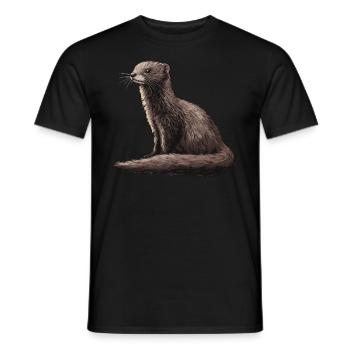 Nerze Nerz - Männer T-Shirt - Schwarz - Vorne - AI Model Male 178 light (178cm)