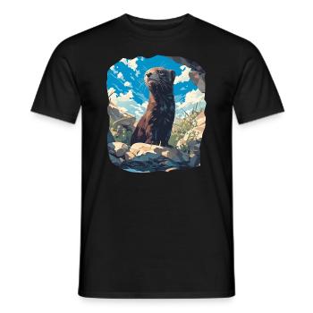 Nerze Nerz - Männer T-Shirt - Schwarz - Vorne - AI Model Male 178 light (178cm)