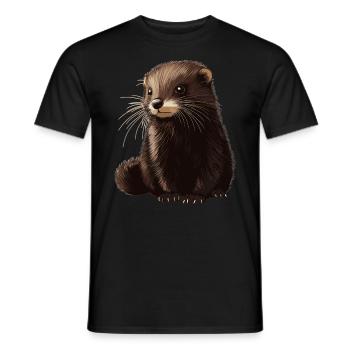 Nerze Nerz - Männer T-Shirt - Schwarz - Vorne - AI Model Male 178 light (178cm)