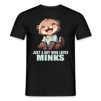 Nerze Nerz - Männer T-Shirt - Schwarz - Vorne - AI Model Male 178 light (178cm)