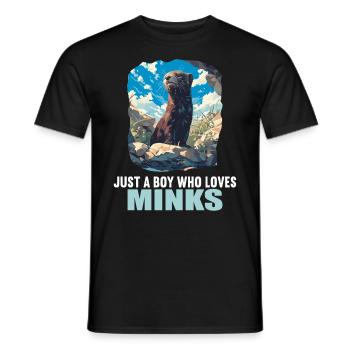 Nerze Nerz - Männer T-Shirt - Schwarz - Vorne - AI Model Male 178 light (178cm)