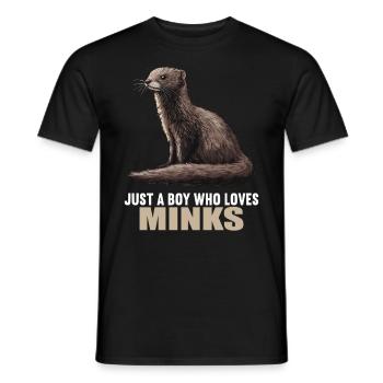 Nerze Nerz - Männer T-Shirt - Schwarz - Vorne - AI Model Male 178 light (178cm)