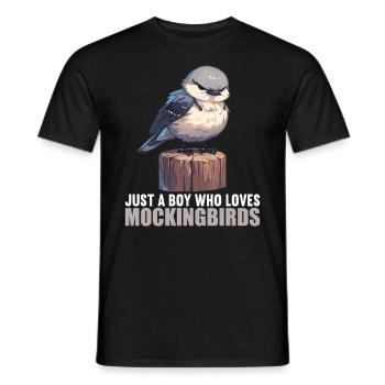 Spottdrosseln Spottdrossel - Männer T-Shirt - Schwarz - Vorne - AI Model Male 178 light (178cm)