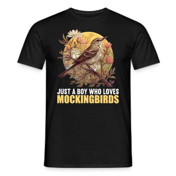 Spottdrosseln Spottdrossel - Männer T-Shirt - Schwarz - Vorne - AI Model Male 178 light (178cm)