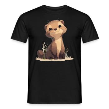 Mongoose's Mongoose - Men's T-Shirt - black - Front - AI Model Male 178 light (178cm)