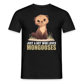 Mongoose's Mongoose - Men's T-Shirt - black - Front - AI Model Male 178 light (178cm)