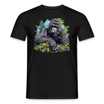 Gorilles de montagne Gorille de montagne - T-shirt homme - noir - Devant - AI Model Male 178 light (178cm)