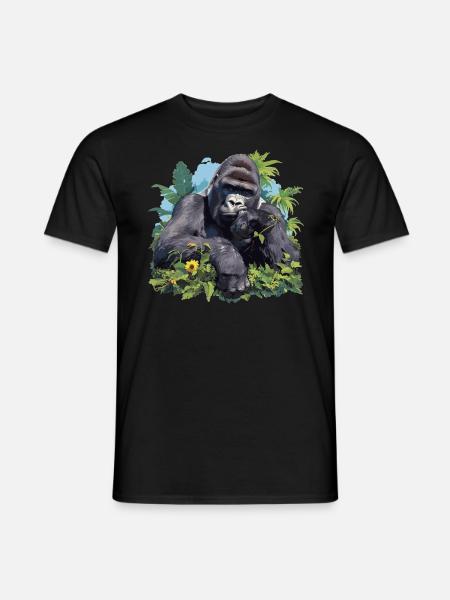 Berggorillas Berggorilla - Männer T-Shirt - Schwarz