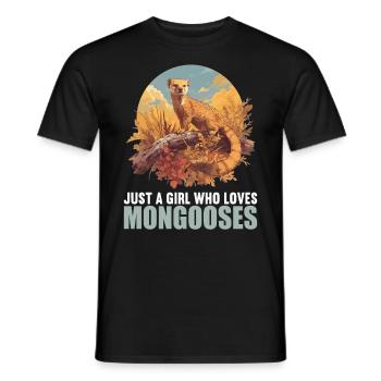 Mongoose's Mongoose - Men's T-Shirt - black - Front - AI Model Male 178 light (178cm)