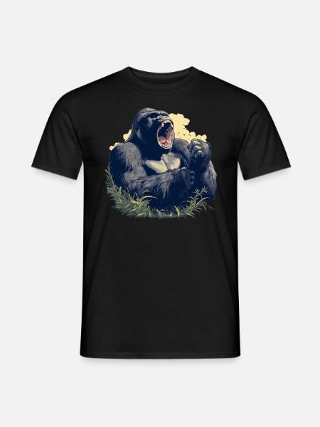 Berggorillas Berggorilla - Männer T-Shirt - Schwarz