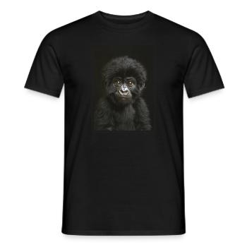 Mountain gorillas Mountain gorilla - Men's T-Shirt - black - Front - AI Model Male 178 light (178cm)