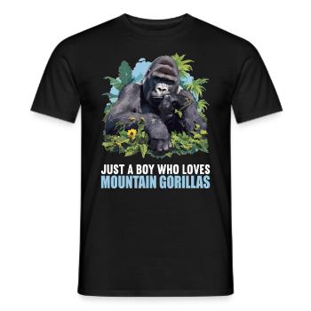 Mountain gorillas Mountain gorilla - Men's T-Shirt - black - Front - AI Model Male 178 light (178cm)
