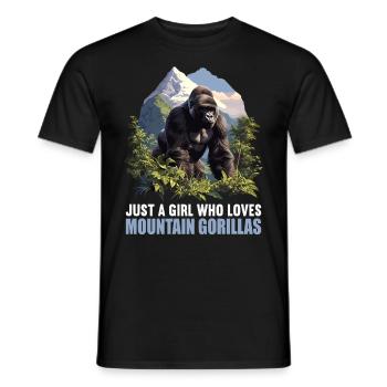 Mountain gorillas Mountain gorilla - Men's T-Shirt - black - Front - AI Model Male 178 light (178cm)