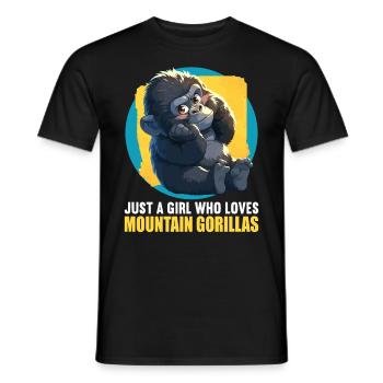 Mountain gorillas Mountain gorilla - Men's T-Shirt - black - Front - AI Model Male 178 light (178cm)