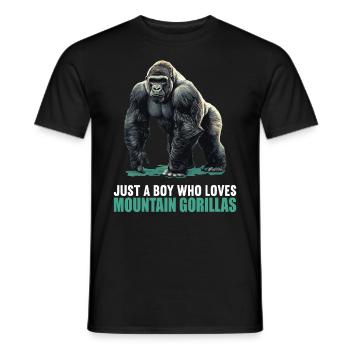Mountain gorillas Mountain gorilla - Men's T-Shirt - black - Front - AI Model Male 178 light (178cm)