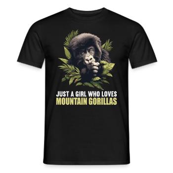 Mountain gorillas Mountain gorilla - Men's T-Shirt - black - Front - AI Model Male 178 light (178cm)