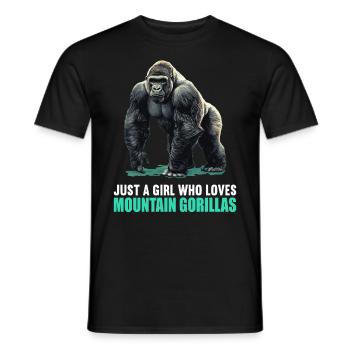 Mountain gorillas Mountain gorilla - Men's T-Shirt - black - Front - AI Model Male 178 light (178cm)