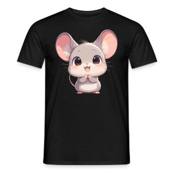 Mice Mouse - Men's T-Shirt - black - Front - AI Model Male 178 light (178cm)