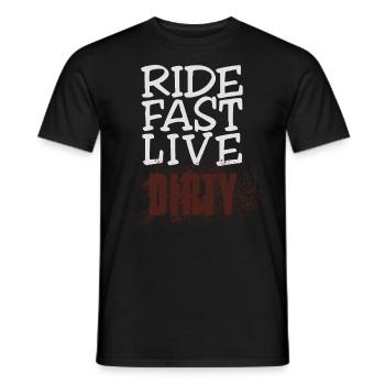 ROULEZ VITE, VIVEZ SALE – VTT - Motocross - T-shirt homme - noir - Devant - AI Model Male 178 light (178cm)