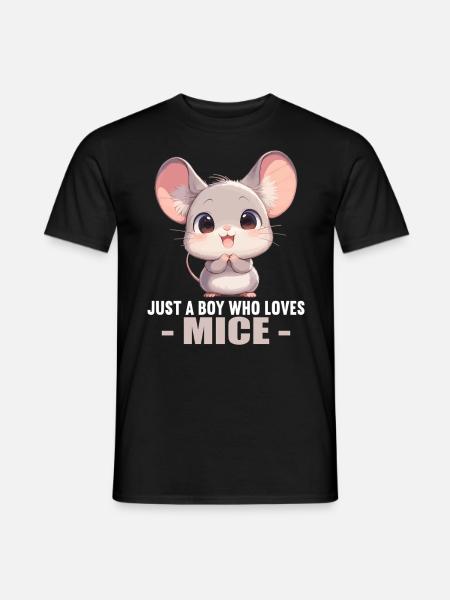 Mäuse Maus - Männer T-Shirt - Schwarz