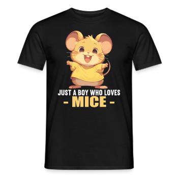 Mäuse Maus - Männer T-Shirt - Schwarz - Vorne - AI Model Male 178 light (178cm)