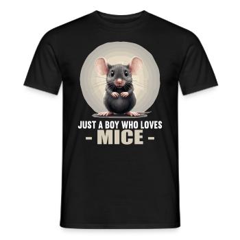 Mäuse Maus - Männer T-Shirt - Schwarz - Vorne - AI Model Male 178 light (178cm)