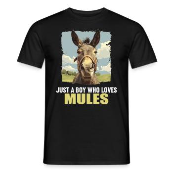 Mules Mule - Men's T-Shirt - black - Front - AI Model Male 178 light (178cm)