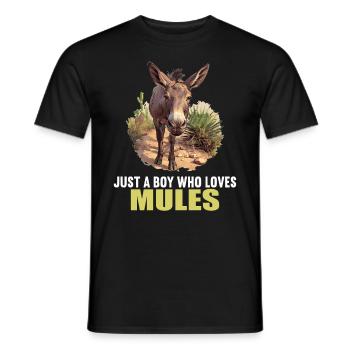 Mules Mule - Men's T-Shirt - black - Front - AI Model Male 178 light (178cm)